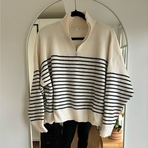 Oversized Mango Striped Sweater